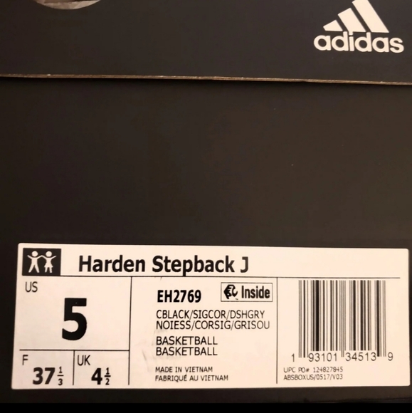 Adidas Harden Stepback J 5y 6.5 women's - Picture 7 of 7